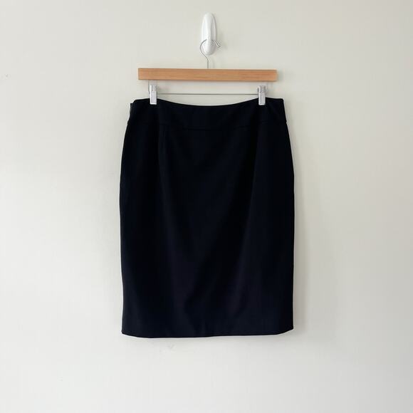 Eileen Fisher NWT Grandeur Jacquard with Stretch Ponte Black Pencil Skirt Medium - Picture 2 of 9